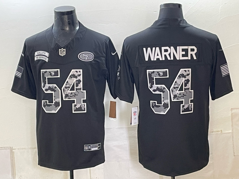 Men 2026 Nike San Francisco 49ers #54 Warner black  NFL Jersey 100603